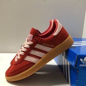 NWT Adidas Handball Spezial Retro Women's Red Pink Sneaker Men's Gum Sport Shoes